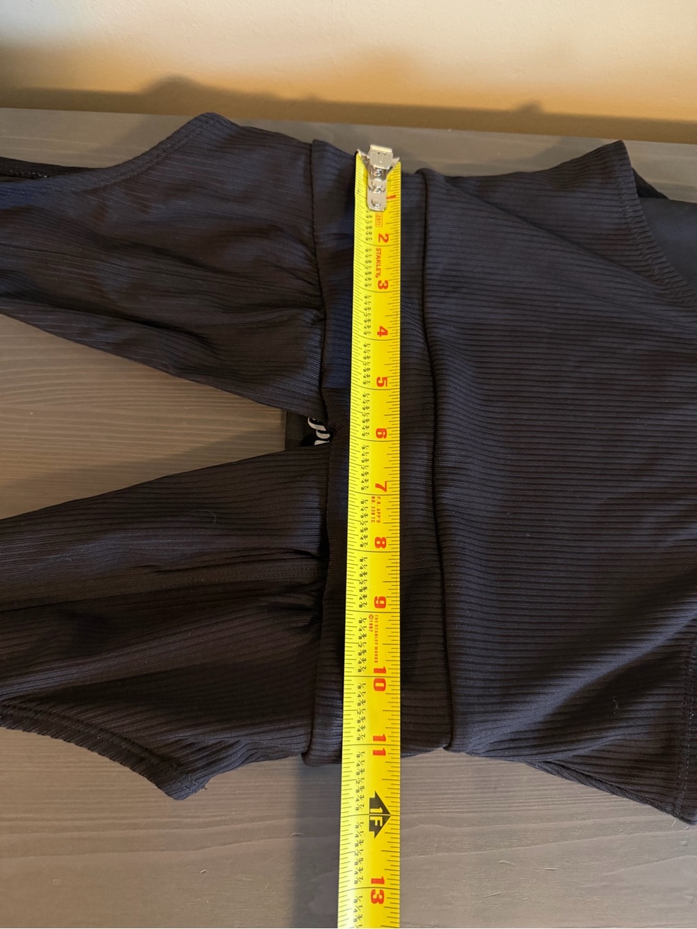 Andie Swim Mykonos Black Ribbed Deep V One-Piece Swimsuit - Picture 6 of 6